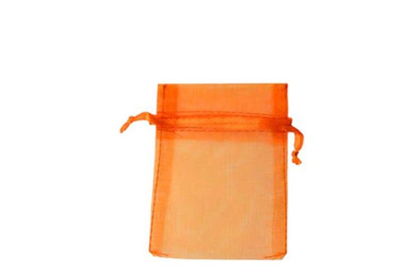 Plain Orange Organza Pouches. Price for Pack of 100. Dimensions 9cm(W) x 13cm(H).