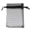 100 Plain Black Organza Pouches. Measurements 15cm(W) x 20cm(H).