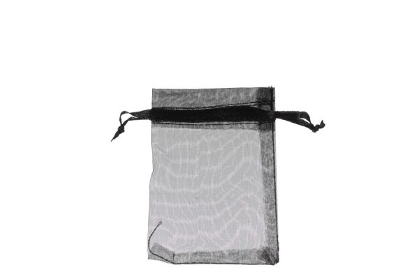 Black Organza Bags (H-Series). Pack of 100. Dim 7cm(w) x 9.5cm(h)
