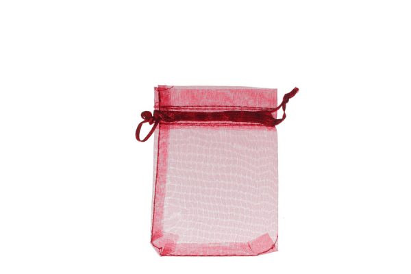 Plain Red-Burgundy Organza Pouches. Price for Pack of 100. Dimensions 9cm(W) x 13cm(H).