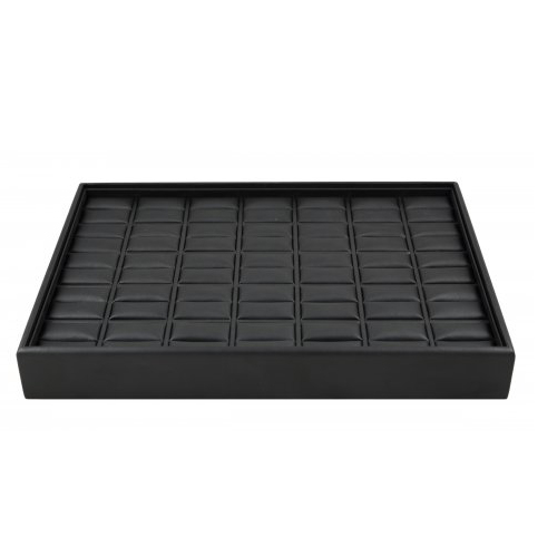 C-SERIES Black Premium Soft Padded Leatherette Ring Display Tray. Stackable. Dim 315(w) x 225(d) x 50mm(h).
