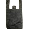 Black T-shirt Plastic Shopping Bags - Large Pack approx 200. Size (330mm + 170mm) x 550mm.