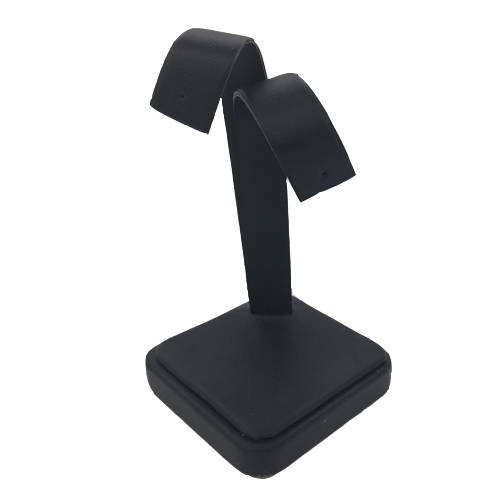 Premium Black Leatherette Square Base Earring Display. Dim Square Base 60x60mm and Height 120mm.