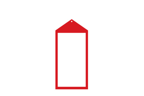 Pack of 100 Swing Ticket Blank. Dim 25(W) x 45mm (H).