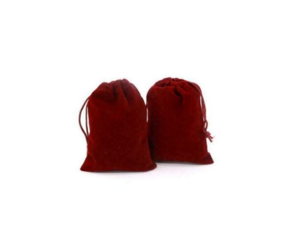 X50 Burgundy red Velvet Bags 8cm(W) x 9cm(H)