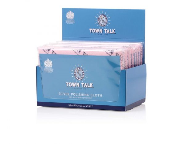 Bulk Box of 12 MR TOWN TALK ORIGINAL IMPREGNATED SILVER CLOTH 30 X 45CM. FOR SILVER AND STAINLESS STEEL WATCHES