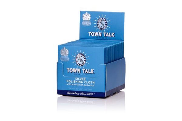Box of 100 Wholesale Bulk lot of Town Talk Original Silver Polish Cloth 7 x 14cm
