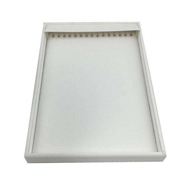 C-SERIES White Premium Soft Padded Leatherette Necklace or Bracelet Display Tray. Stackable. Dim 315(w) x 225(d) x 30mm(h).