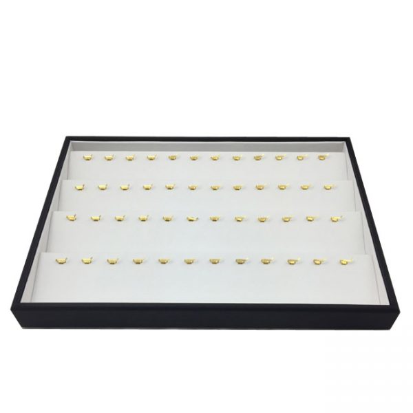 C-SERIES Black N White Premium Soft Padded Leatherette Pendant Display Tray. Holds 48. Stackable. Dim 315(w) x 225(d) x 40mm(h)