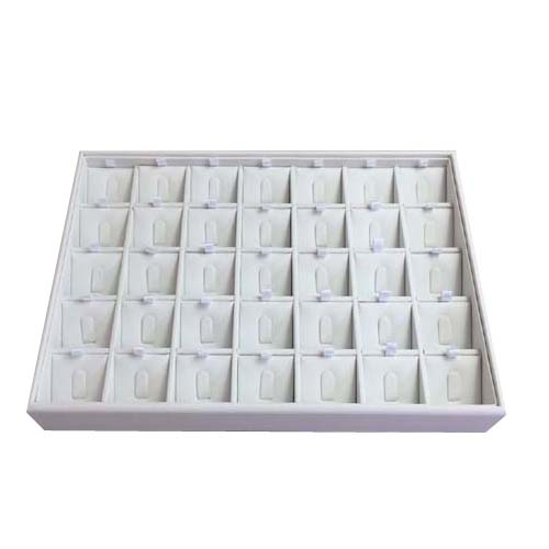 C-SERIES White Premium Soft Padded Leatherette Ring Display Tray. Stackable. Dim 315(w) x 225(d) x 45mm(h).