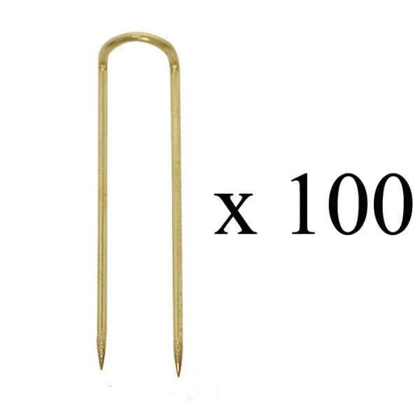 Jewellery U Display Pins. Quality U Shape Pins in Gold. Pack of Approx 100. Length 24mm.