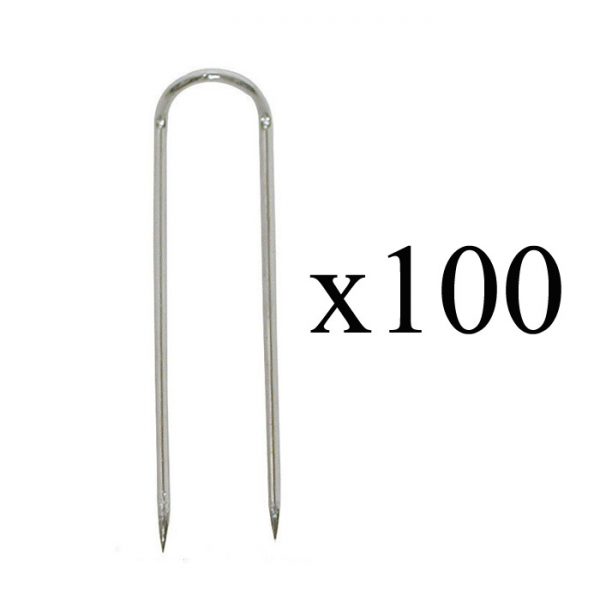 Jewellery U Display Pins. Quality U Shape Pins in Silver. Pack of Approx 100. Length 19mm