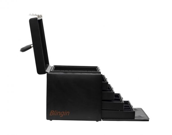Jewellery Display Suitcase with Compartment Trays. Lockable pin code. - Image 3
