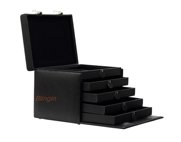 Jewellery Display Suitcase with Compartment Trays. Lockable pin code. - Image 2