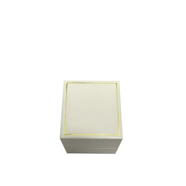 X24 Trade box of Large Premium White Leatherette Look Ring Gift Boxes. Dim 50(w) x 55(d) x 48mm(h) - Image 2