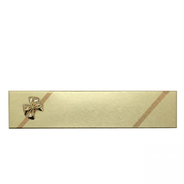 Box of 36 - Solid Premium Gold Cardboard Bracelet Gift Box with Gold Bow. - Image 2
