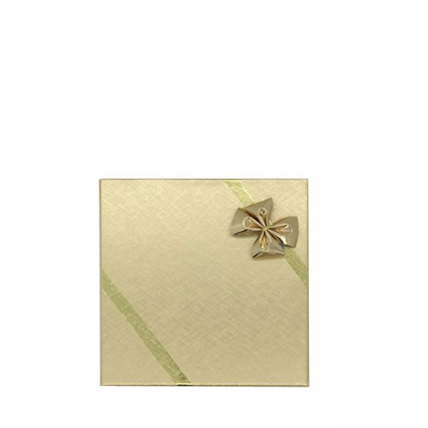 Box of 36 - Solid Premium Gold Cardboard Bangle Gift Box with Gold Bow. Dim 85(w) x 85(d) x 30mm(h). - Image 2