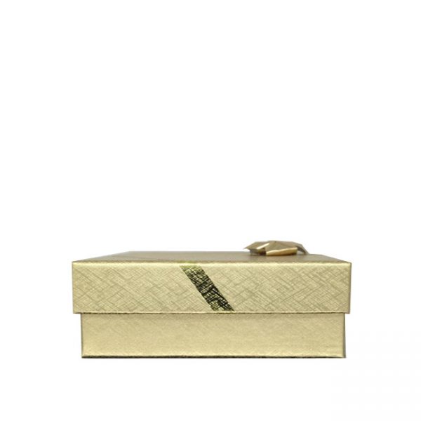 Box of 36 - Solid Premium Gold Cardboard Bangle Gift Box with Gold Bow. Dim 85(w) x 85(d) x 30mm(h). - Image 3