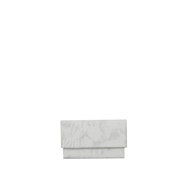 Box of 60 - Premium Solid White Cardboard Ring Box with Silver Trim and Light Grey Grain Texture. Dim 47(w) x 55(d) x 30mm(h). - Image 3