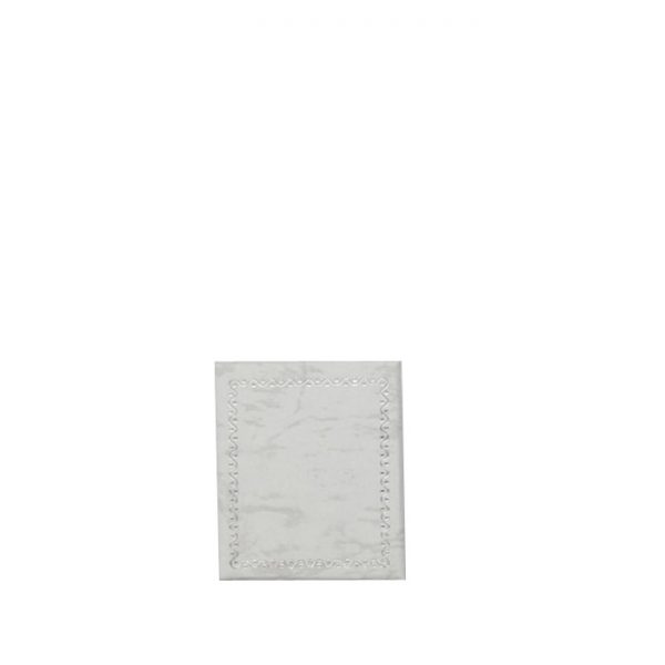 Box of 60 - Premium Solid White Cardboard Ring Box with Silver Trim and Light Grey Grain Texture. Dim 47(w) x 55(d) x 30mm(h). - Image 4
