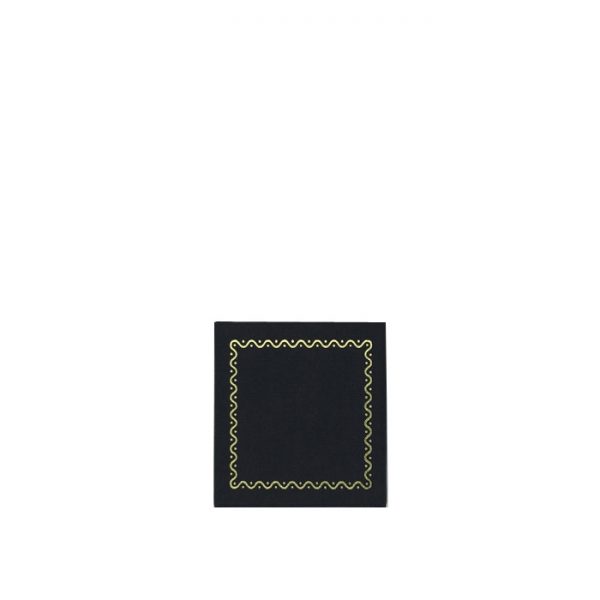 Box of 96 - Premium Solid Small Black Cardboard Earring Stud Gift Box with Gold Trim Border. Dim 50(w) x 50(d) x 20mm(h). - Image 2