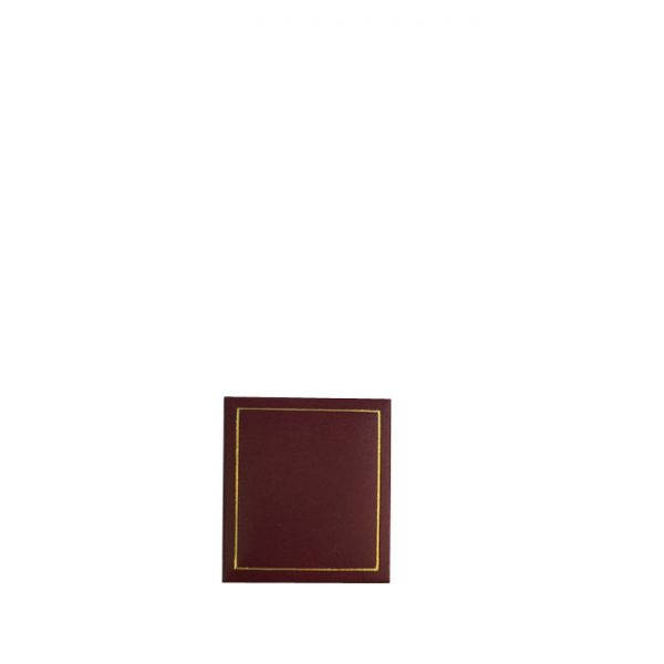 1 quality Small Premium Burgundy Leatherette Look Ring Gift Box. Dim 45(w) x 50(d) x 35mm(h) - Image 2