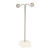 Large solid earring stand chrome