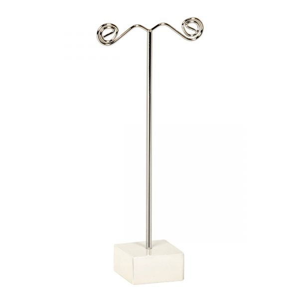 Large solid earring stand chrome