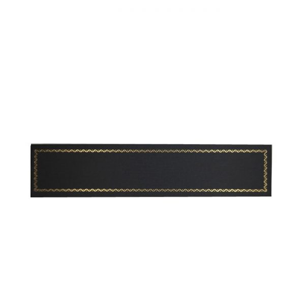 Box of 24 - Premium Solid Black Cardboard Bracelet or Watch Gift Box with Gold Trim Border. Dim 42(w) x 200(d) x 24mm(h). - Image 2