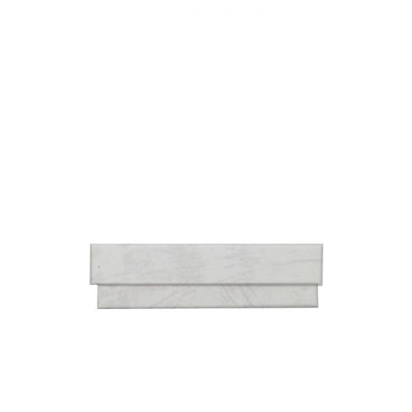 X48 New Plus Hook - Solid Small White Cardboard Set Box with Silver Trim and Light Grey Grain Texture. Dim 54(w) x 80(d) x 2 - Image 3