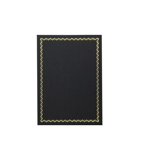 Carton of 36 Premium Solid Medium Black Cardboard Set Gift Box with Gold Trim Border. Dim 70(w) x 97(d) x 27mm(h). - Image 2