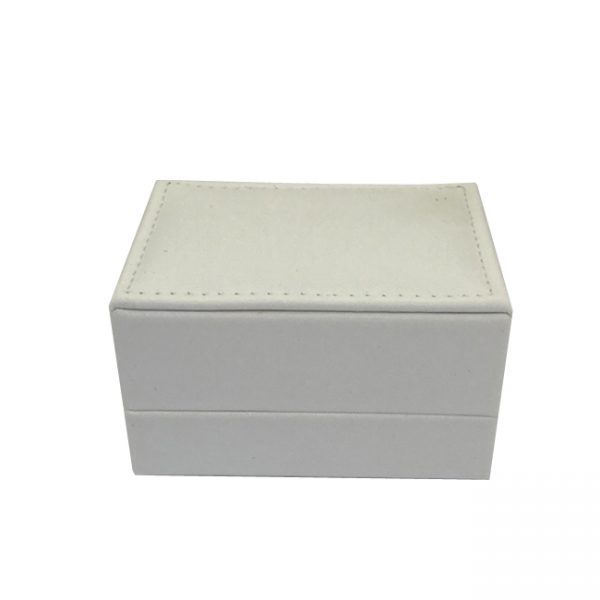 Box of 24 Leatherette Double Ring or Cufflink Gift Boxes - Stitch Trimming 70(w) x 50(d) x 40mm(h) - Image 2