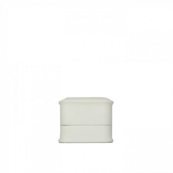 Price for 1 quality Soft Padded Premium Leatherette Ring Gift Box in White. Dim 57 x 57 x 50mm(h) - Image 2