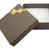 Box of 24 - Premium Brushed bronze Cardboard Bangle Gift Box with Gold ribbon and bow tie hot stamp. Dim 85(w) x 85(d) x 30mm(h)