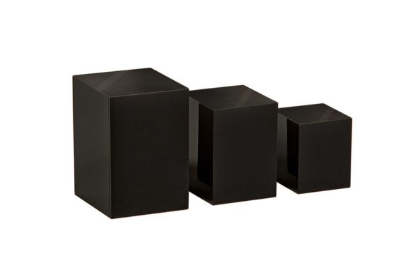 Acrylic Jewellery Riser 3 Piece Set in Black