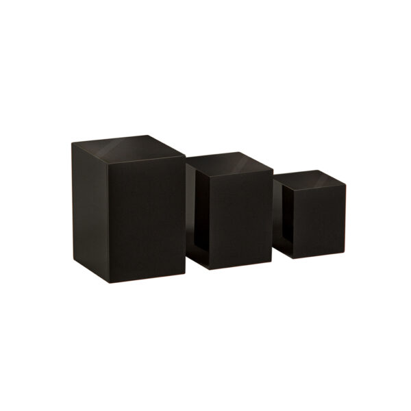 Acrylic Jewellery Riser 3 Piece Set in Black
