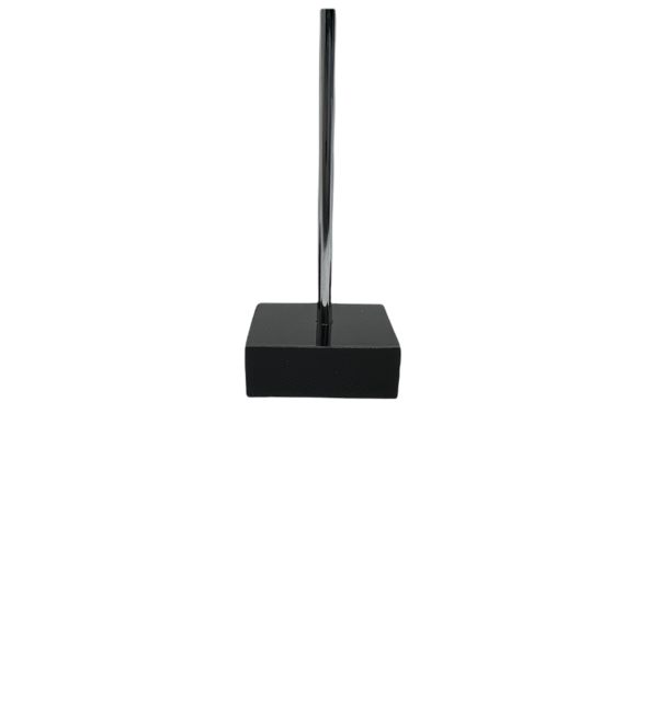 N SERIES Single SMALL Earring Display Stand - Black Acrylic Square Base. Height 80mm - Image 3