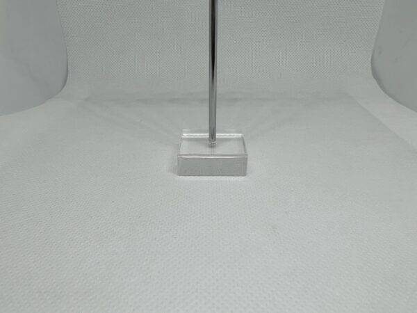 N SERIES SINGLE MEDIUM EARRING DISPLAY STAND - CLEAR ACRYLIC SQUARE BASE. HEIGHT 120mm - Image 3