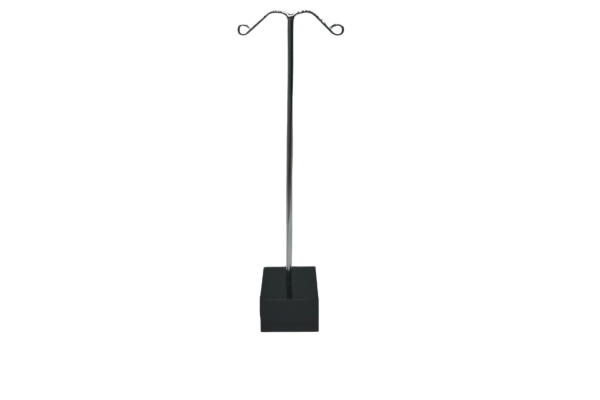 N SERIES Single LARGE Earring Display Stand - Black Acrylic Square Base. Height 150mm