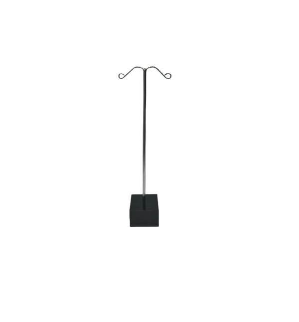 N SERIES Single LARGE Earring Display Stand - Black Acrylic Square Base. Height 150mm