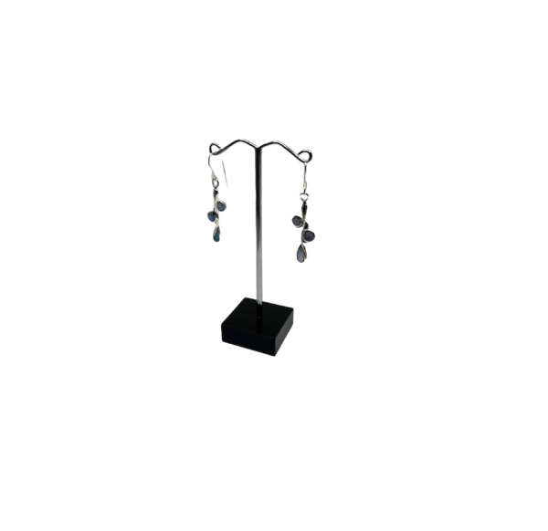 N SERIES Single SMALL Earring Display Stand - Black Acrylic Square Base. Height 80mm - Image 2