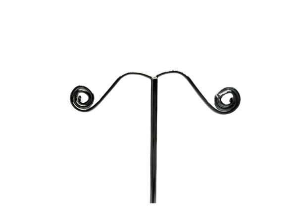 N SERIES SINGLE SMALL EARRING DISPLAY STAND - CLEAR ACRYLIC SQUARE BASE. HEIGHT 100mm - Image 3