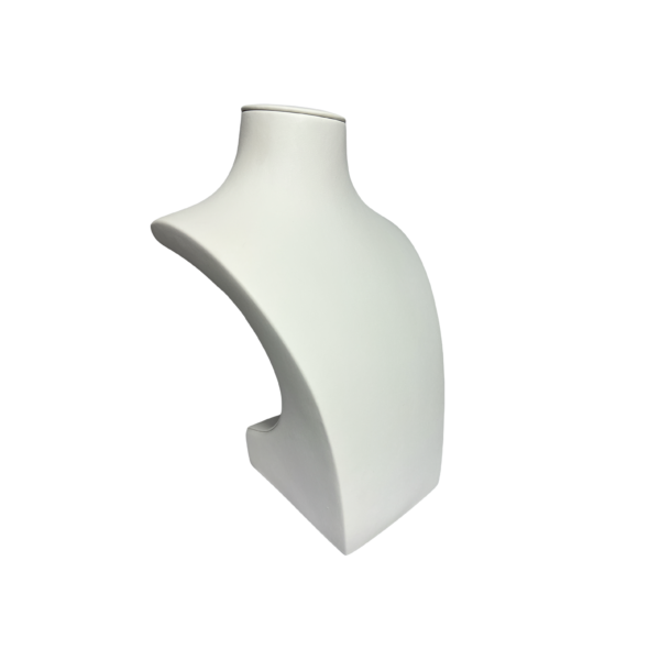 ELEGANT WHITE NECKLACE DISPLAY BUST. HEIGHT 290MM
