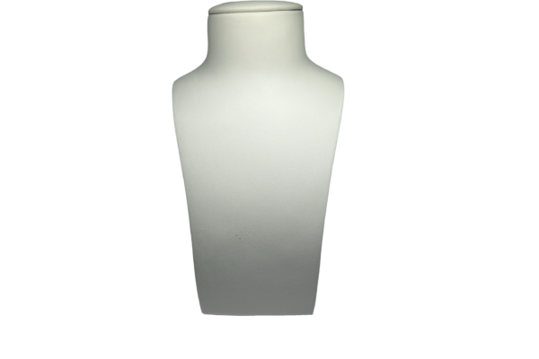 C SERIES SMALL ELEGANT WHITE NECKLACE DISPLAY BUST. HEIGHT 230MM