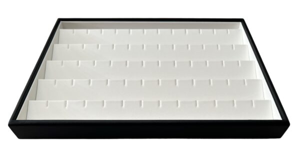 C-SERIES Black and White Premium Soft Padded Leatherette Earring Display Tray. Stackable. Dim 315(w) x 225(d) x 45mm(h).