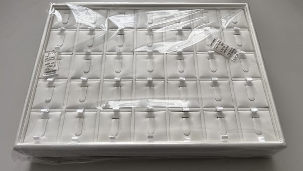 C-SERIES White Premium Soft Padded Leatherette Ring Display Tray. Stackable. Dim 315(w) x 225(d) x 45mm(h).