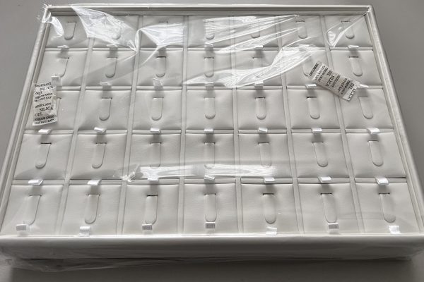 C-SERIES White Premium Soft Padded Leatherette Ring Display Tray. Stackable. Dim 315(w) x 225(d) x 45mm(h).